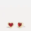 Earrings*Coach Heart Stud Earrings