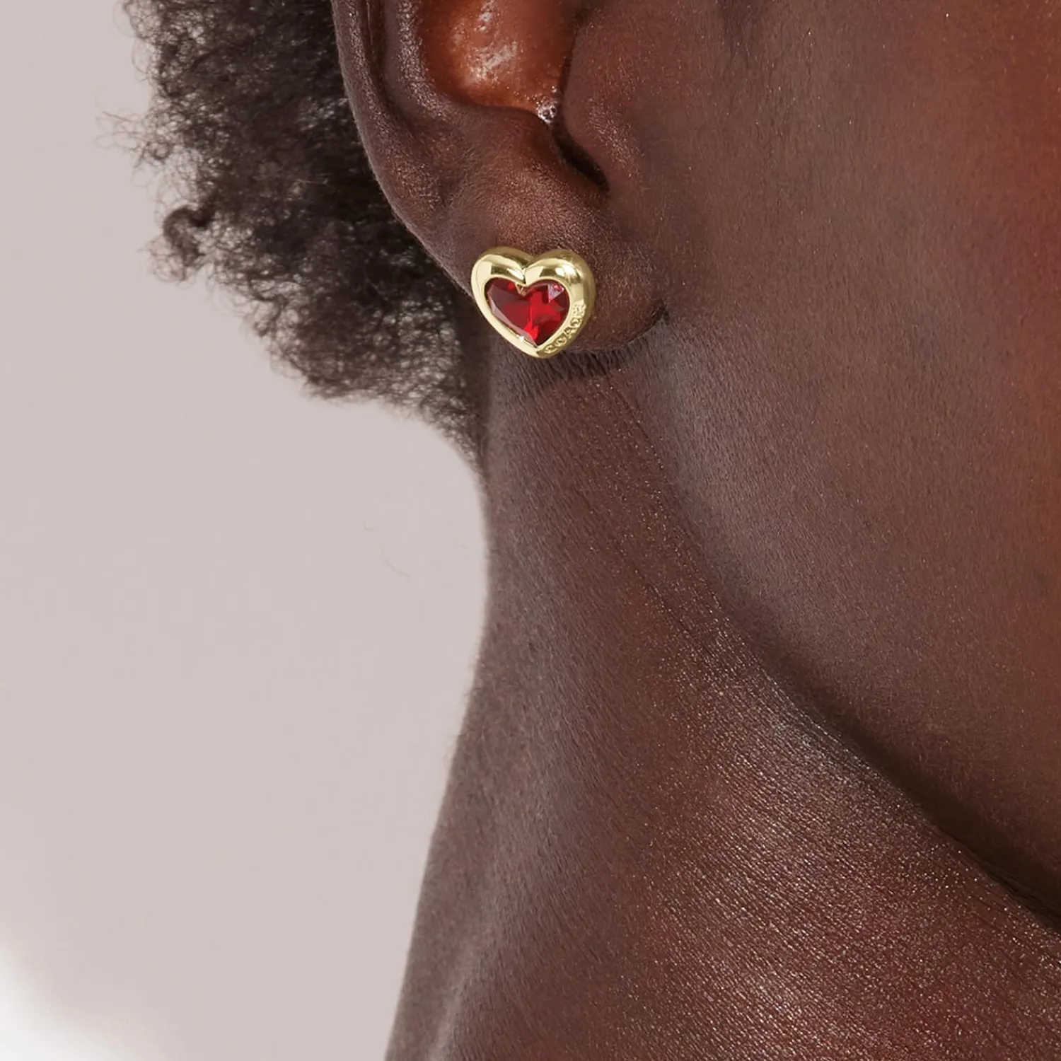 Earrings*Coach Heart Stud Earrings