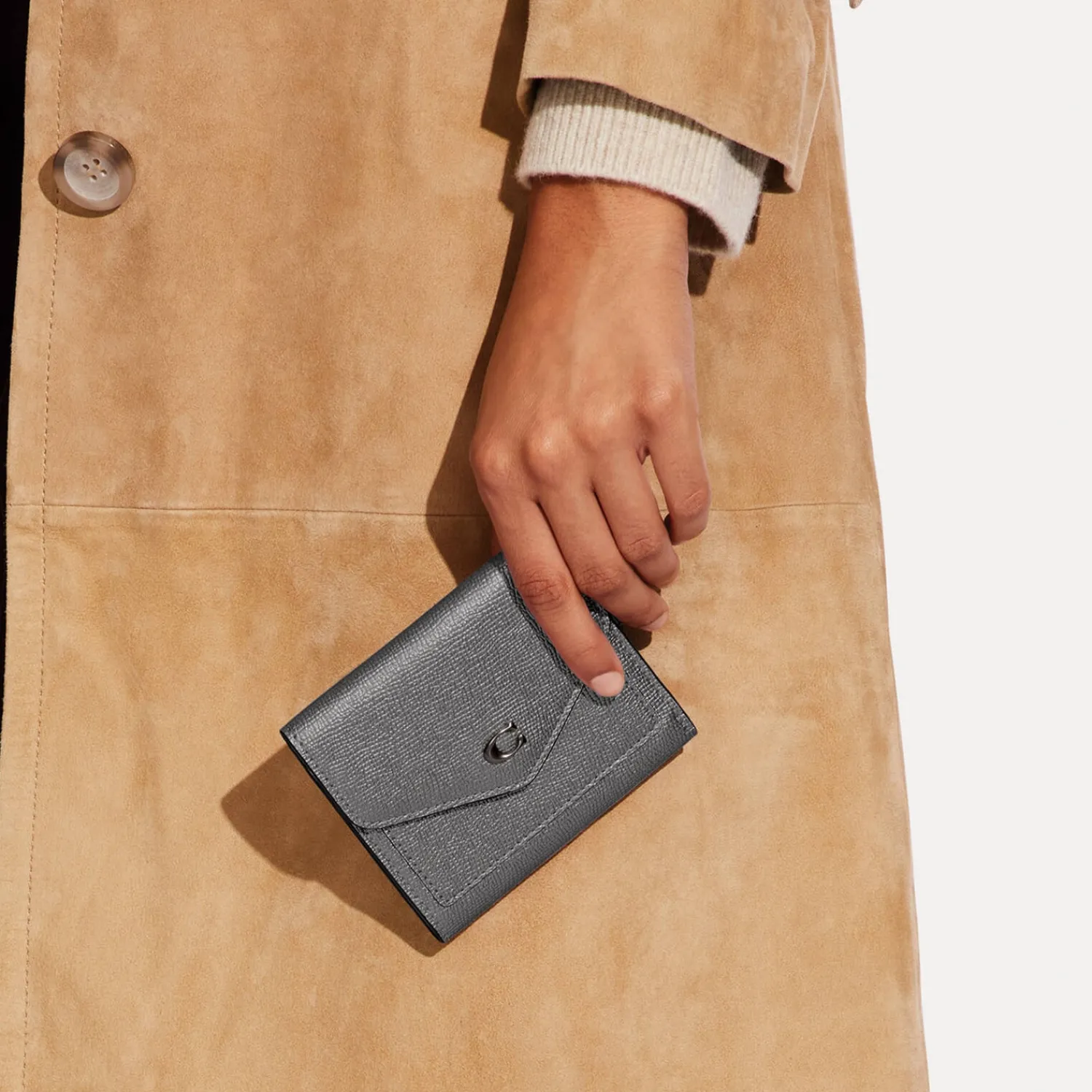 Purses And Cardholders*Coach Metallic Wyn Small Leather Wallet