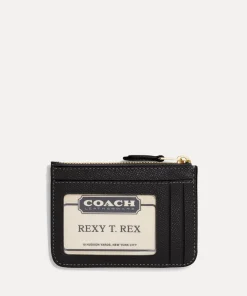 Purses And Cardholders*Coach Mini Pebbled Crossgrain Leather Id Wallet