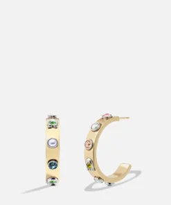 Earrings*Coach Pearl Charms Gold-Plated Earrings