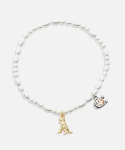 Bracelets & Bangles*Coach Pearl Charms Gold-Plated Bracelet