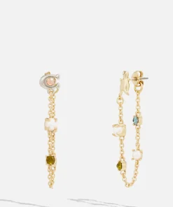 Jewellery Sets*Coach Pearl Charms Gold-Plated Earrings