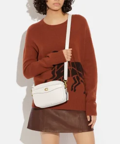 Crossbody Bags*Coach Pebbled Leather Camera Bag Chalk