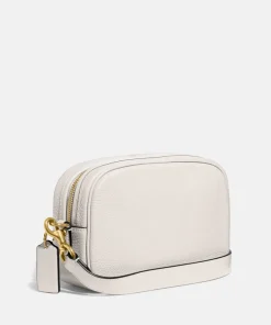 Crossbody Bags*Coach Pebbled Leather Camera Bag Chalk