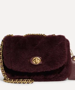 Shoulder Bags*Coach Pillow Madison 18 Quilted Shearling Shoulder Bag