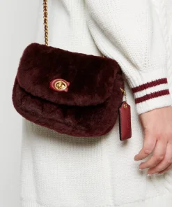 Shoulder Bags*Coach Pillow Madison 18 Quilted Shearling Shoulder Bag