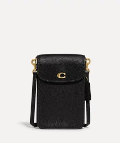 Tech Accessories*Coach Polished C Phone Leather Crossbody Bag