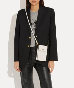 Tech Accessories*Coach Polished C Phone Leather Crossbody Bag