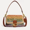 Shoulder Bags*Coach Rainbow Straw Soft Tabby Raffia Shoulder Bag