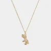 Jewellery Sets*Coach Rexy Pendant Crystal And Gold-Tone Necklace