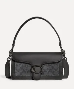Shoulder Bags*Coach Signature Tabby 26 Leather And Canvas Shoulder Bag