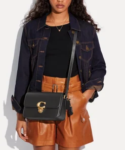 Shoulder Bags*Coach Studio 19 Leather Shoulder Bag Black