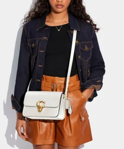 Shoulder Bags*Coach Studio Leather Shoulder Bag Chalk