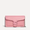 Shoulder Bags*Coach Tabby Chain Leather Clutch Bag