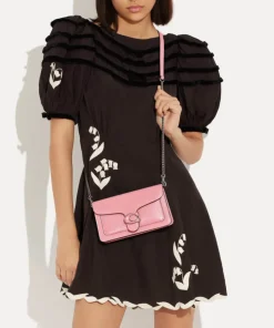 Shoulder Bags*Coach Tabby Chain Leather Clutch Bag