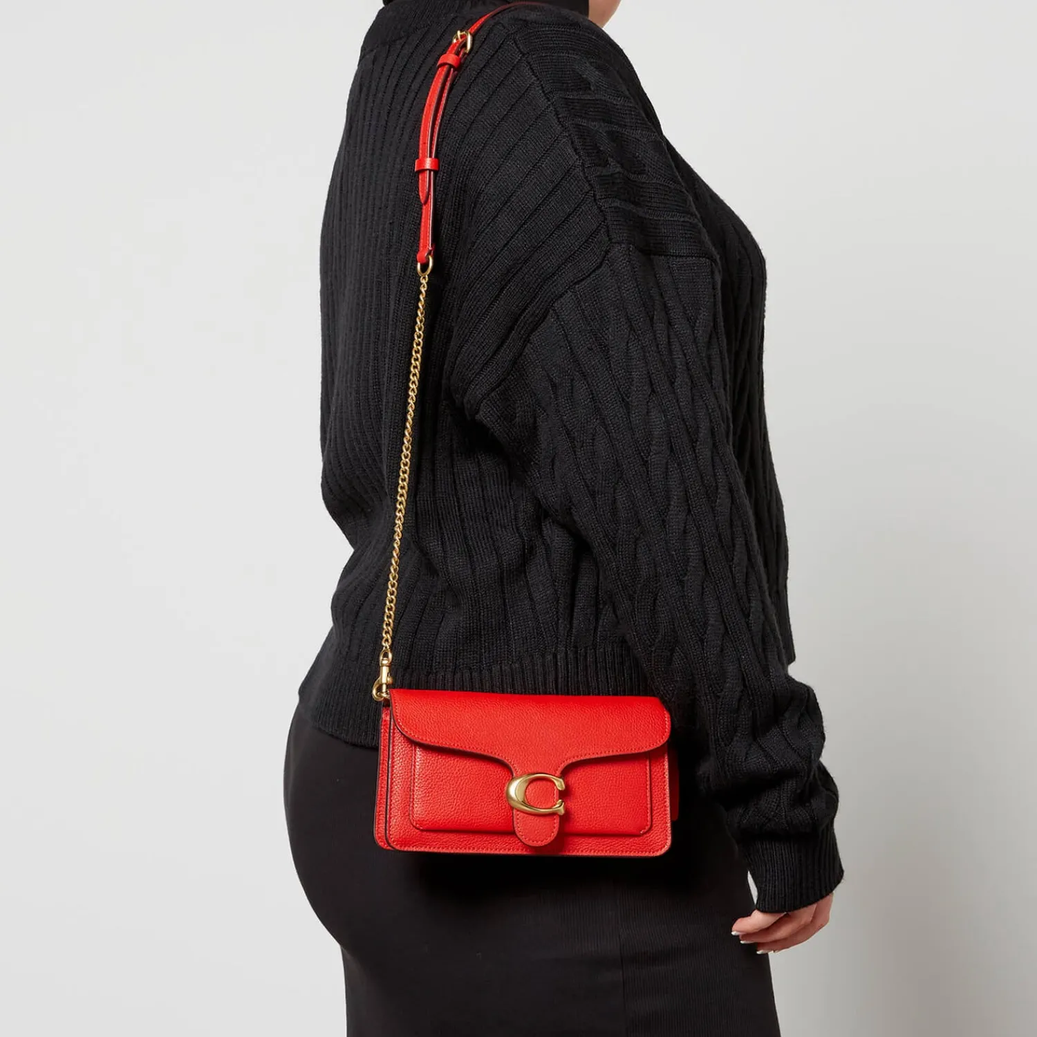 Clutch Bags*Coach Tabby Chain Leather Clutch Bag