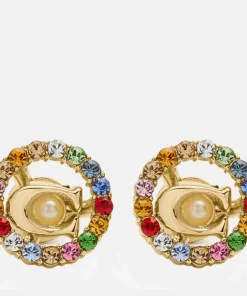 Jewellery Sets*Coach Women's C Multi Stud Earrings - Gold/Multicolor