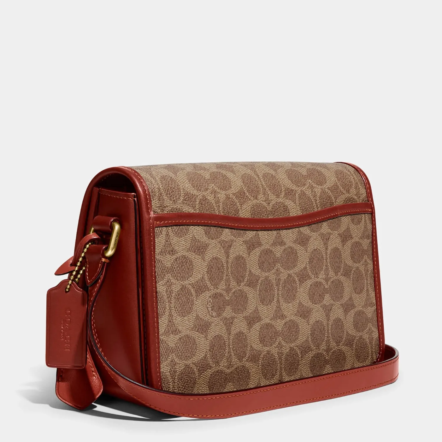 Shoulder Bags*Coach Women's Coated Canvas Signature Studio Shoulder Bag - Tan Rust