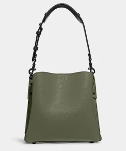 Bucket Bags*Coach Women's Colorblock Willow Bucket Bag - Army Green Multi