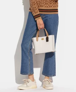 Tote Bags*Coach Women's Colorblock Willow Tote Bag 24 - Chalk Multi