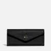 Purses And Cardholders*Coach Women's Crossgrain Leather Soft Wallet - Li/ Black