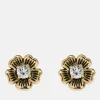 Earrings*Coach Women's Mini Tea Rose 2 In 1 Stud - Gold