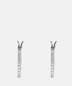 Earrings*Coach Women's Pave Huggie Earrings - Sv/Clear