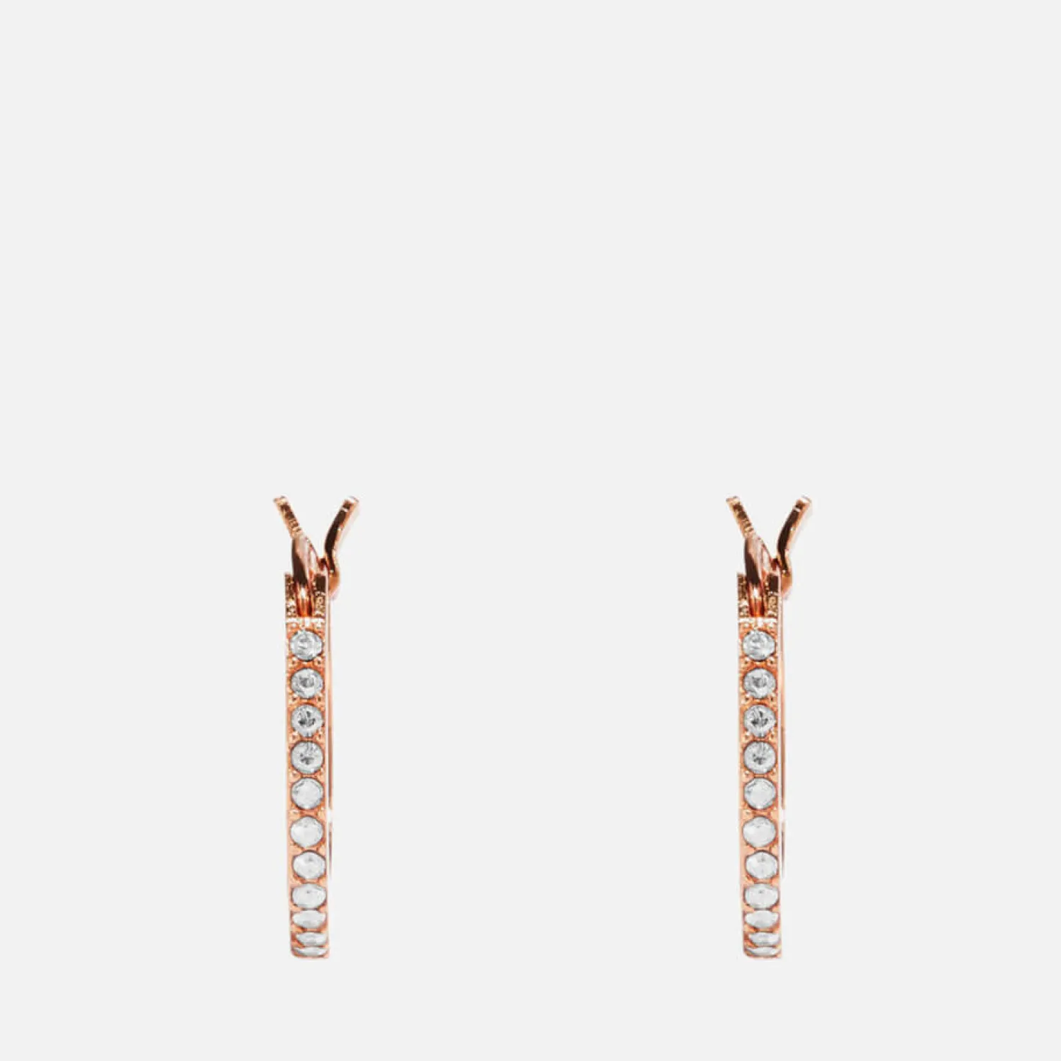 Earrings*Coach Women's Pave Huggie Earrings - Ro/Peach