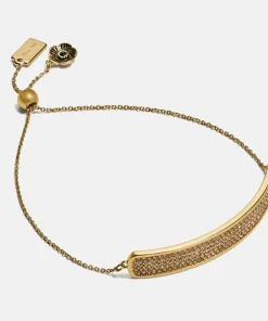 Bracelets & Bangles*Coach Women's Pave Slider Bracelet - Gd/Gold