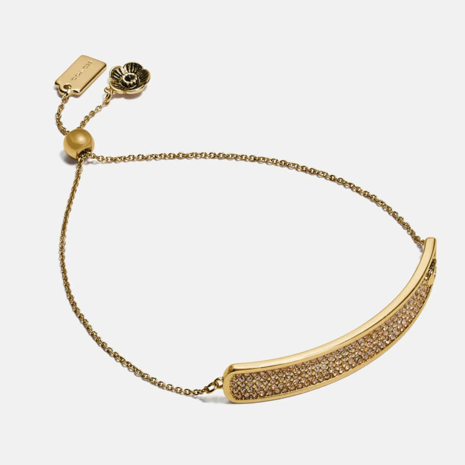 Bracelets & Bangles*Coach Women's Pave Slider Bracelet - Gd/Gold