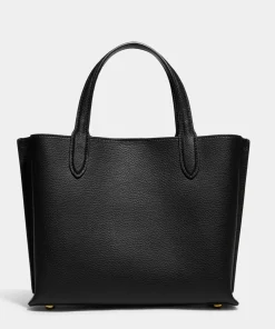 Tote Bags*Coach Women's Polished Pebble Willow Tote Bag 24 - Black