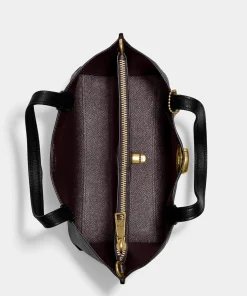 Tote Bags*Coach Women's Polished Pebble Willow Tote Bag 24 - Black