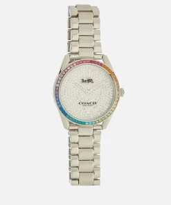 Watches*Coach Women's Preston Rainbow Crystal Watch - Silver