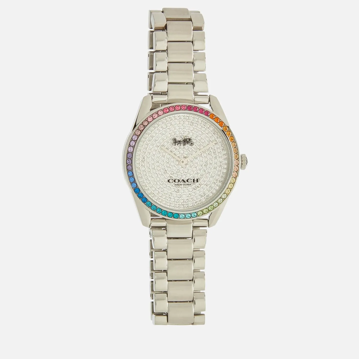 Watches*Coach Women's Preston Rainbow Crystal Watch - Silver