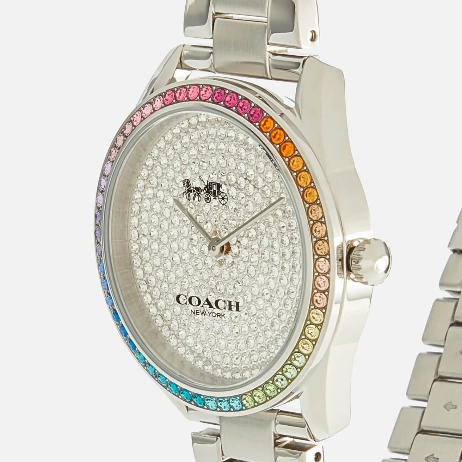 Watches*Coach Women's Preston Rainbow Crystal Watch - Silver