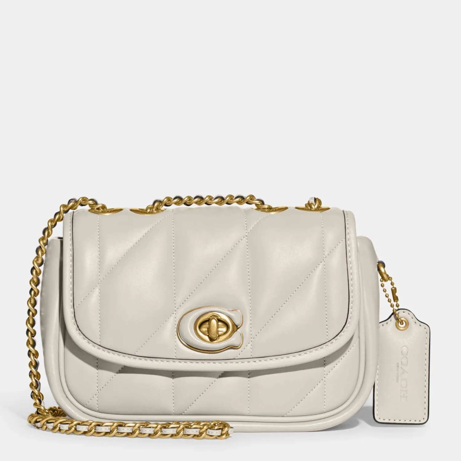 Shoulder Bags*Coach Women's Quilted Pillow Madison Shoulder Bag 18 - Chalk