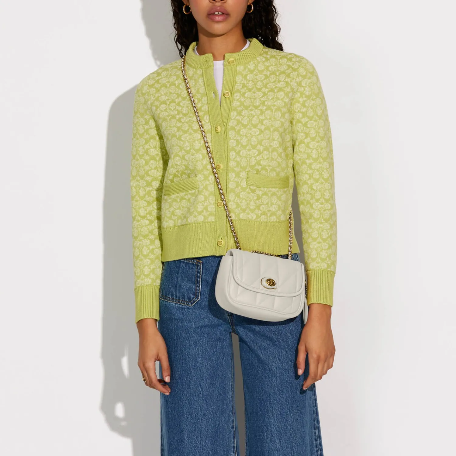 Shoulder Bags*Coach Women's Quilted Pillow Madison Shoulder Bag 18 - Chalk