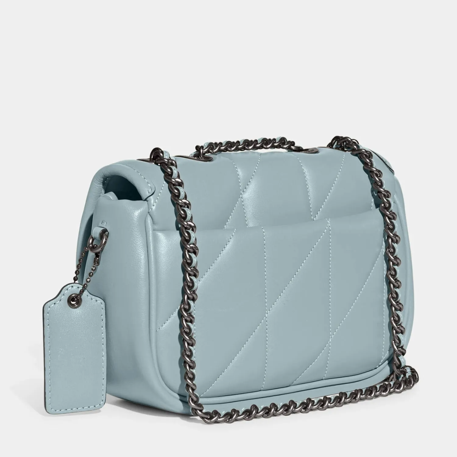 Shoulder Bags*Coach Women's Quilted Pillow Madison Shoulder Bag 18 - Aqua