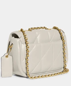 Shoulder Bags*Coach Women's Quilted Pillow Madison Shoulder Bag 18 - Chalk