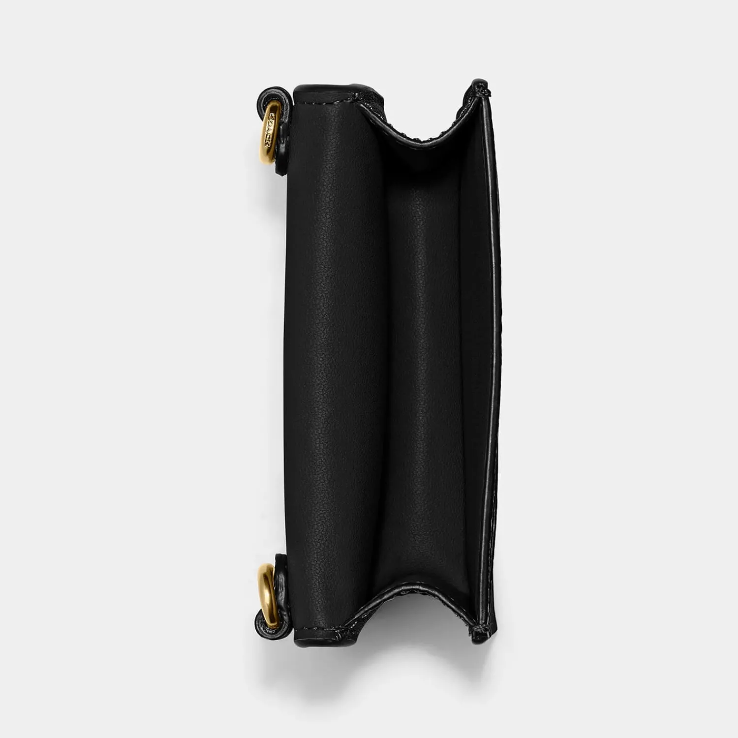 Purses And Cardholders*Coach Women's Refined Calf Leather Card Case With Chain - Black