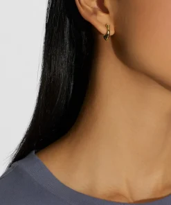 Earrings*Coach Women's Signature Huggie - Gold