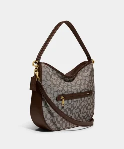 Shoulder Bags*Coach Women's Signature Jacquard Soft Tabby Hobo Bag - Oak Maple