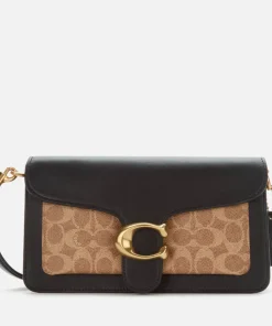 Shoulder Bags*Coach Women's Signature Tabby Shoulder Bag - Tan Black
