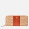 Purses And Cardholders*Coach Women's Signature Zip Wallet - Tan Rust