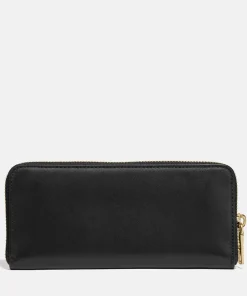 Purses And Cardholders*Coach Women's Signature Zip Wallet - Gold/Black