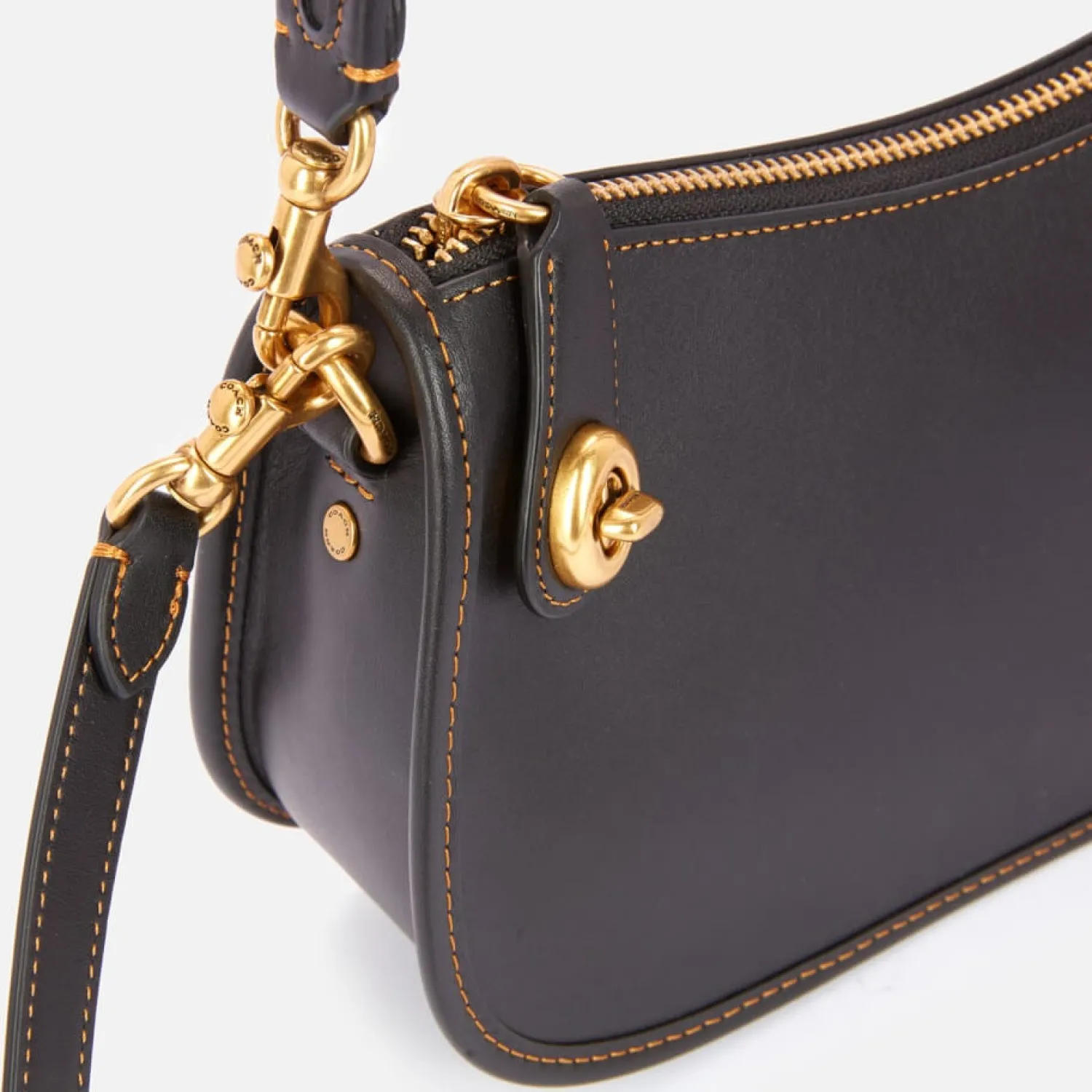 Shoulder Bags*Coach Women's The Originals Glovetanned Leather Swinger Bag - Black