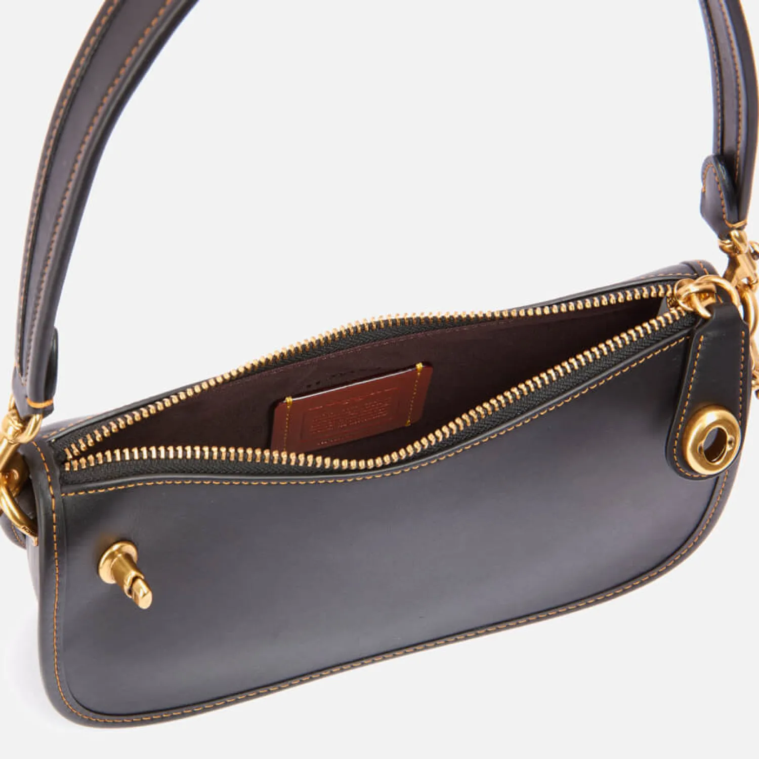 Shoulder Bags*Coach Women's The Originals Glovetanned Leather Swinger Bag - Black