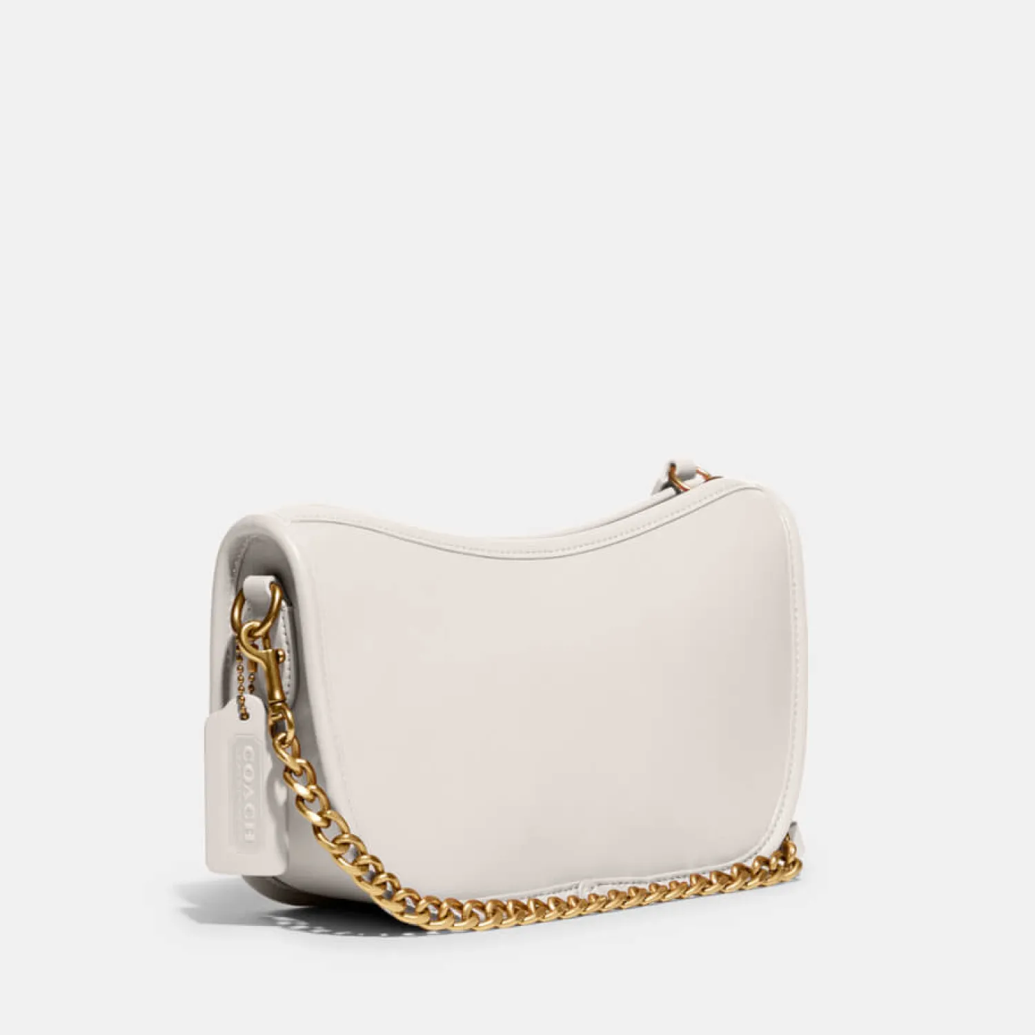 Shoulder Bags*Coach Women's Glovetanned Leather Swinger Bag - Chalk