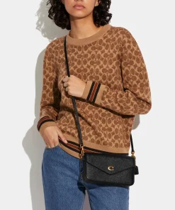 Crossbody Bags*Coach Wyn Crossgrain Leather Crossbody - Black